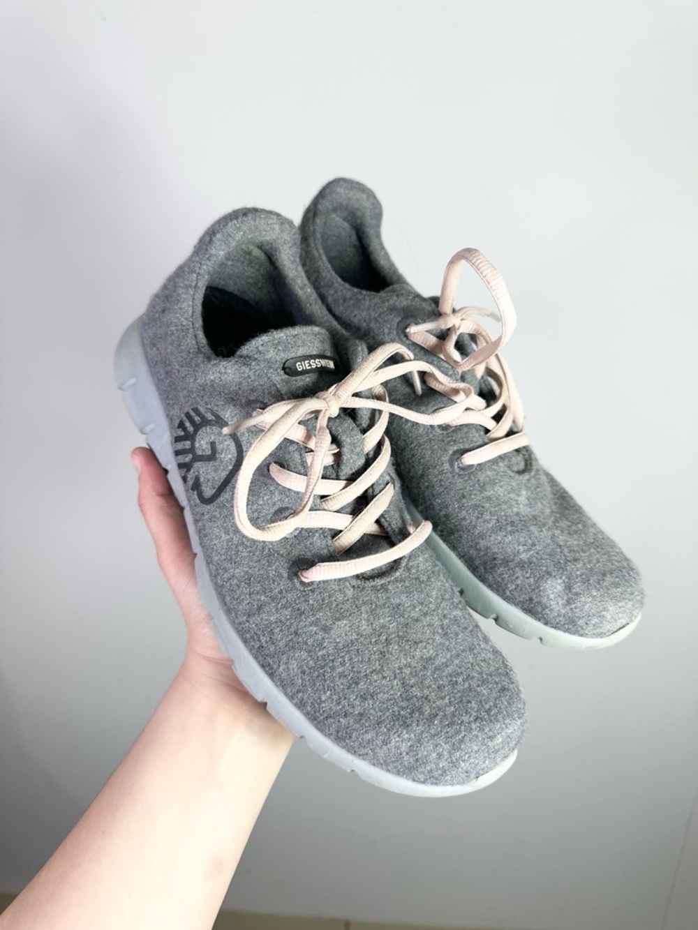 Geisswein Gray Wool Merino Women Runner Sneaker Shoes